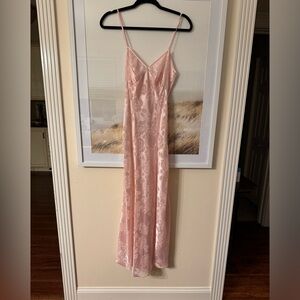 Vintage Gold Label Victoria Secret Pink Lace Slip